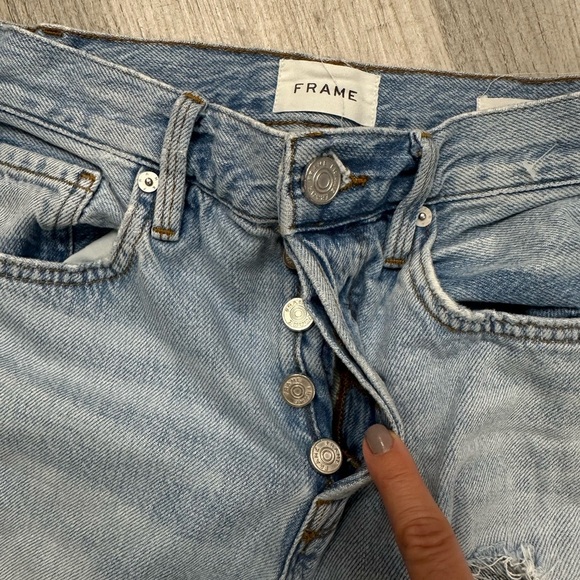 FRAME DISTRESSED HIGH WAIST JEANS - Picture 6 of 8